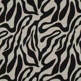 BLACK CANVAS LINEN LOOK ANIMAL SKIN  01976.001