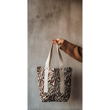 BROWN CANVAS LINEN LOOK ANIMAL SKIN  01976.004