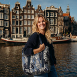 BLUE CANVAS LINEN LOOK HOUSES  01993.001