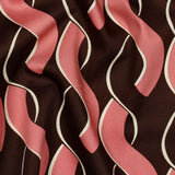 BROWN COTTON SATIN ABSTRACT 02023.002