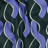 DARK GREEN COTTON SATIN ABSTRACT 02023.010