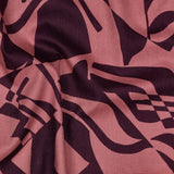 AUBERGINE COTTON VISCOSE ABSTRACT  02040.010