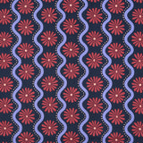 NAVY COTTON VISCOSE FLOWERS  02041.003