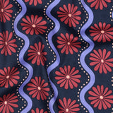 NAVY COTTON VISCOSE FLOWERS  02041.003