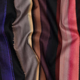 PURPLE COTTON VISCOSE DIGITAL STRIPES  02043.005