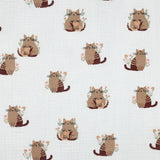 WHITE DOUBLE GAUZE CATS 02088.004