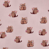 PINK DOUBLE GAUZE CATS 02088.021