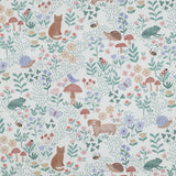 WHITE FINE POPLIN DIGITAL ANIMALS  02099.002