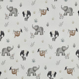 WHITE RIB JERSEY DIGITAL SAFARI ANIMALS 02122.001