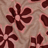 BROWN SWEAT MELANGE GLITTER FLOWERS 02123.016
