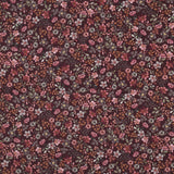 BURGUNDY FINE POPLIN DIGITAL FLOWERS 02128.010
