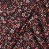 BURGUNDY FINE POPLIN DIGITAL FLOWERS 02128.010