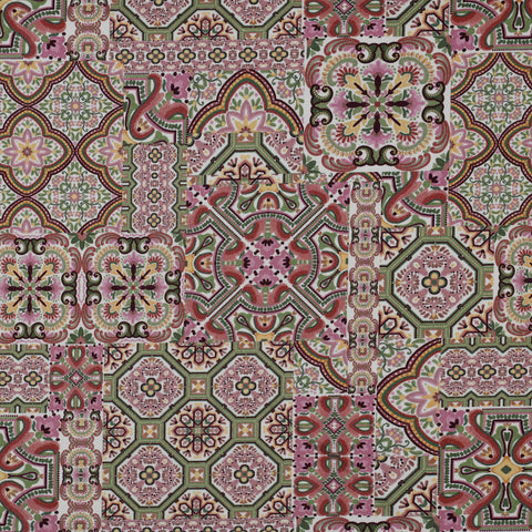 WHITE/ BORDEAUX CANVAS DIGITAL MOZAIC 03011.016