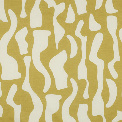 LIGHT YELLOW COTTON VOILE ABSTRACT 03155.005