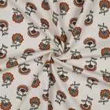 SAGE/ORANGE CANVAS FLOWERS 03157.011