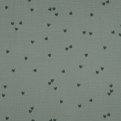NILE DOUBLE GAUZE SMALL HEARTS 03166.008