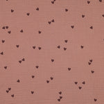 OLD BLUSH DOUBLE GAUZE SMALL HEARTS 03166.048