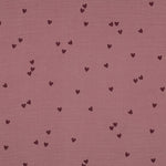 LIGHT LILAC DOUBLE GAUZE SMALL HEARTS 03166.049