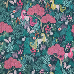 DARK GREEN  FINE POPLIN DIGITAL UNICORNS 03245.003