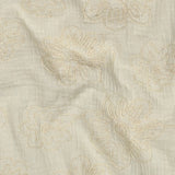 NATURAL WASHED DOUBLE GAUZE EMBROIDERY FLOWERS 03649.062