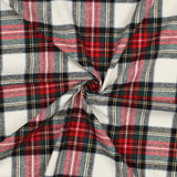 V402.010 CARREAUX BROSSÉS TEINT EN FIL - MARRON/ECRU/ORANGE 