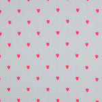 White DOUBLE GAUZE EMBROIDERY NEON HEARTS 03796.002