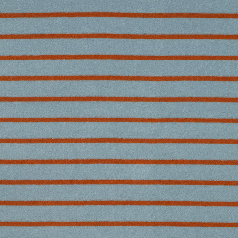 BLUE / BROWN COTTON TOWELLING YARN DYED STRIPES 03807.009