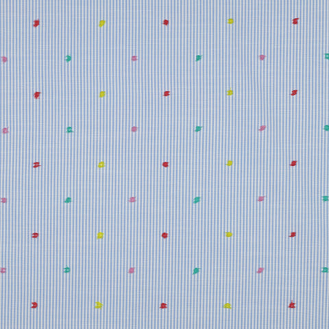 BLUE COTTON STRIPES DOBBY 03854.001