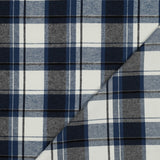 NAVY COTTON YARN DYED BRUSHED CHECKS  03863.001