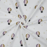 WHITE DOUBLE GAUZE HOT AIR BALLOONS 04153.004