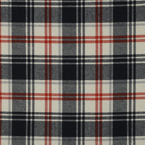 NAVY / BRIQUE COTTON YARN DYED BRUSHED CHECKS 04477.001