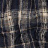 NAVY BRUSHED YARN DYED CHECKS 04799.001