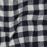 NAVY COTTON YARN DYED BRUSHED CHECKS 04800.011