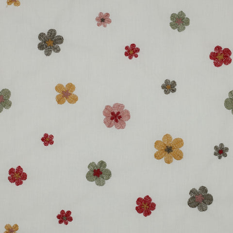 ECRU COTTON VOILE EMBROIDERY FLOWERS 04934.001