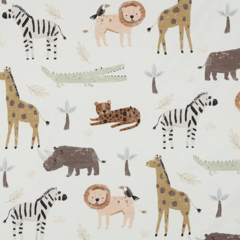 WHITE JERSEY DIGITAL SAFARI ANIMALS 05086.002