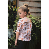 PEACH POPLIN BIOLOGISCH FLOWERS 05159.009