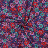 NAVY FINE POPLIN FLOWERS 05206.002