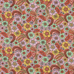 PEACH FINE POPLIN FLOWERS 05206.003