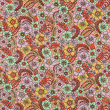 PEACH FINE POPLIN FLOWERS 05206.003