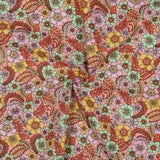 PEACH FINE POPLIN FLOWERS 05206.003