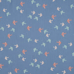 BLUE POPPY POPLIN BIRDS AND BUTTERFLIES 05501.009