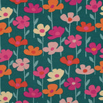 GREEN FRENCH TERRY FLOWERS 05572.006