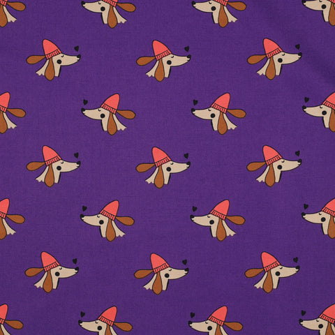 PURPLE FINE POPLIN DOGS 05959.009