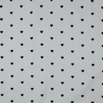 WHITE / BLACK FINE POPLIN HEARTS 06120.001