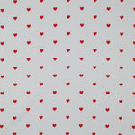 WHITE / RED FINE POPLIN HEARTS 06120.005