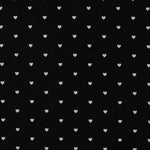BLACK / WHITE FINE POPLIN HEARTS 06120.011