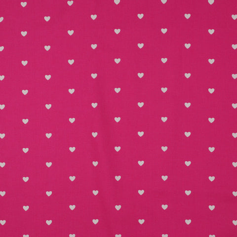 FUCHSIA / WHITE FINE POPLIN HEARTS 06120.016