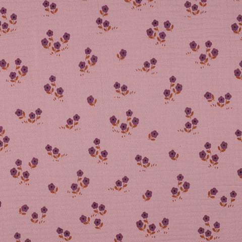 MAUVE DOUBLE GAUZE FLOWERS 06126.014