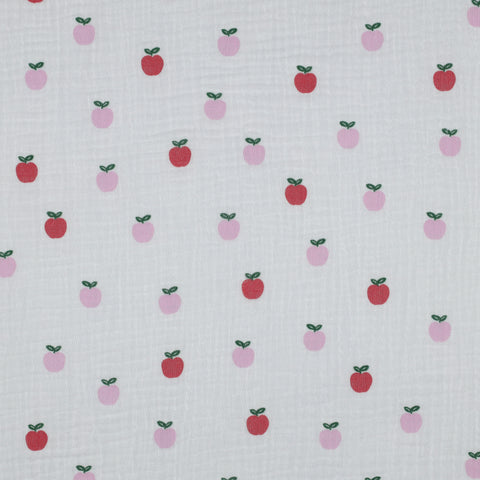 WHITE DOUBLE GAUZE FRUITS 06129.004