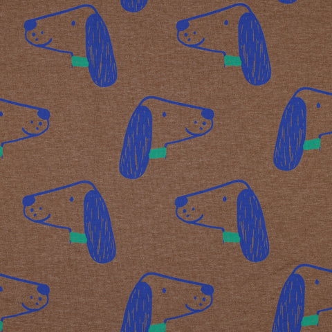 TAUPE JERSEY MELANGE DOGS 06434.016